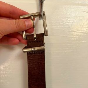 Calvin Klein Dark Brown Belt with Silver Buckle